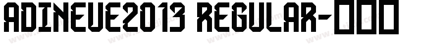 adiNeue2013 Regular字体转换